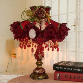 Avrupa Tarzı El İşlemeli Abajur