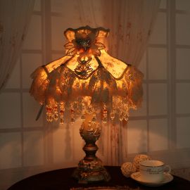 Lüks Dantelli Avrupa Tasarım Abajur