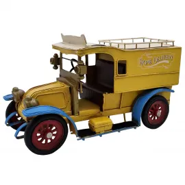 El Yapımı Metal Nostaljik Dekoratif Kargo Arabası - Kargocuya Hediye