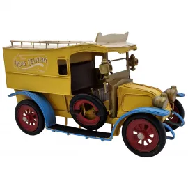 El Yapımı Metal Nostaljik Dekoratif Kargo Arabası - Kargocuya Hediye