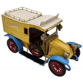 El Yapımı Metal Nostaljik Dekoratif Kargo Arabası - Kargocuya Hediye