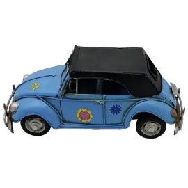 Dekoratif Çiçekli Metal Vosvos Araba