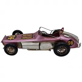 Koleksiyonluk Retro Metal Dekoratif Yarış Arabası