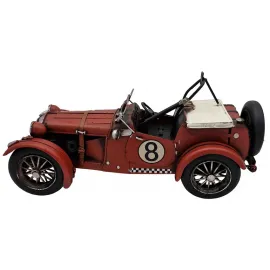 Nostaljik Metal Hediyelik Dekoratif Yarış Arabası Biblo