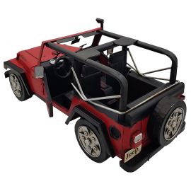 Dekoratif Vintage El Yapımı Metal Rubicon Jeep - 3 Renk