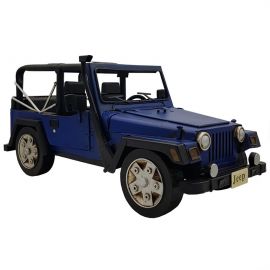 Dekoratif Vintage El Yapımı Metal Rubicon Jeep - 3 Renk