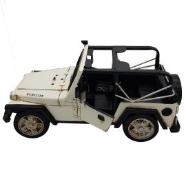 Dekoratif Vintage El Yapımı Metal Rubicon Jeep - 3 Renk