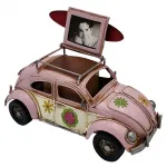 Vintage El Yapımı Vosvos Araba Masaüstü Süsü, Kalemlik ve Fotoğraf Çerçevesi