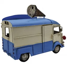 Vintage Metal Dekoratif Dondurma Kamyoneti Modeli - Cafe ve Dükkan Süsü