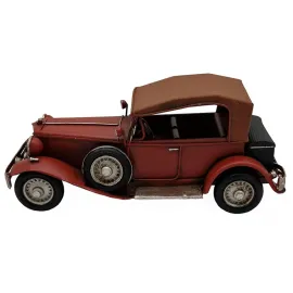 Dekoratif Metal Klasik Araba (Kırmızı)