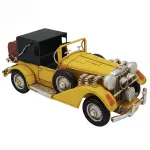 Dekoratif Üstü Açık Klasik Metal Araba (Sarı)