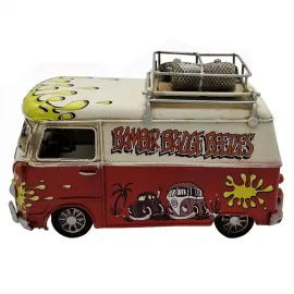 Dekoratif Hippi Karavan Minibüs Kumbara ve Çerçeveli