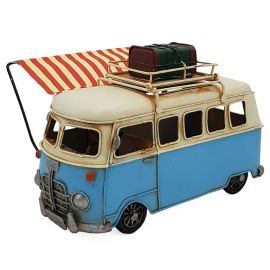 Dekoratif Metal Tenteli Çerçeveli ve Kalemlikli Vosvos Karavan Minibüs