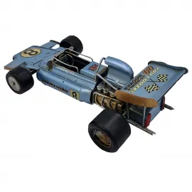 Dekoratif Metal Vintage F1 Yarış Arabası Biblo - El Yapımı Eskitme Mavi Model Dekoratif Metal Vintage F1 Yarış Arabası Biblo - El Yapımı Eskitme Mavi Model