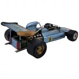Dekoratif Metal Vintage F1 Yarış Arabası Biblo - El Yapımı Eskitme Mavi Model Dekoratif Metal Vintage F1 Yarış Arabası Biblo - El Yapımı Eskitme Mavi Model