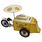 Dekoratif Dondurma Arabası - Metal Trike Bisiklet - Kumbara