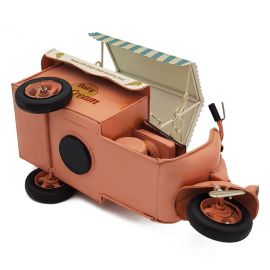 Dekoratif Metal Kumbaralı ve Tenteli Dondurma Arabası