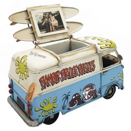 Dekoratif Metal Hippi Vosvos Minibüs Kalemlik ve Çerçeveli