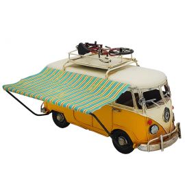 Dekoratif Metal Tenteli Vosvos Minibüs Karavan Kumbara ve Çerçeveli