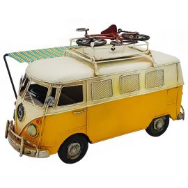 Dekoratif Metal Tenteli Vosvos Minibüs Karavan Kumbara ve Çerçeveli