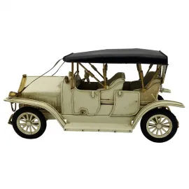 1910 Buick Model 19 Touring Metal Dekoratif Araba - Krem