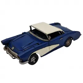 Vintage Spor Metal Araba Dekoratif Figür - Klasik Tavanlı Otomobil Biblo