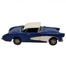 Vintage Spor Metal Araba Dekoratif Figür - Klasik Tavanlı Otomobil Biblo