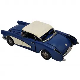 Vintage Spor Metal Araba Dekoratif Figür - Klasik Tavanlı Otomobil Biblo