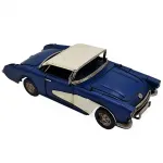 Vintage Spor Metal Araba Dekoratif Figür - Klasik Tavanlı Otomobil Biblo