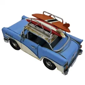 Sörf Tahtalı ve Çerçeveli Dekoratif Vintage Chevrolet Araba