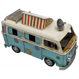 Nostaljik Karavan Vosvos Metal Dekoratif Obje - Vintage Hediye