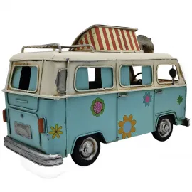 Nostaljik Karavan Vosvos Metal Dekoratif Obje - Vintage Hediye