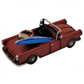 Dekoratif Vintage Metal Araba - Sörf Tahtalı Klasik Cabrio Dekoratif Vintage Metal Araba - Sörf Tahtalı Klasik Cabrio
