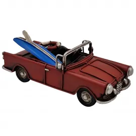 Dekoratif Vintage Metal Araba - Sörf Tahtalı Klasik Cabrio Dekoratif Vintage Metal Araba - Sörf Tahtalı Klasik Cabrio