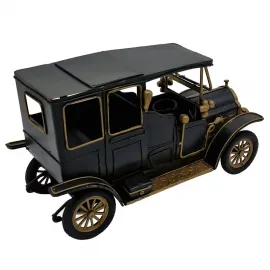 1910 Buick Model 19 Touring Metal Dekoratif Araba - Siyah