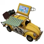 Dekoratif Çerçeveli Kumbaralı Valizli Vosvos Araba