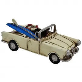 Dekoratif Vintage Metal Araba Biblo - Sörf Tahtalı Klasik Cabrio