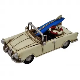 Dekoratif Vintage Metal Araba Biblo - Sörf Tahtalı Klasik Cabrio