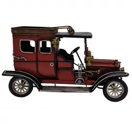Dekoratif Metal Klasik Otomobil - Eskitme Görünümlü Vintage Araba Biblosu