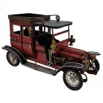 Dekoratif Metal Klasik Otomobil - Eskitme Görünümlü Vintage Araba Biblosu