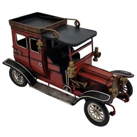 Dekoratif Metal Klasik Otomobil - Eskitme Görünümlü Vintage Araba Biblosu