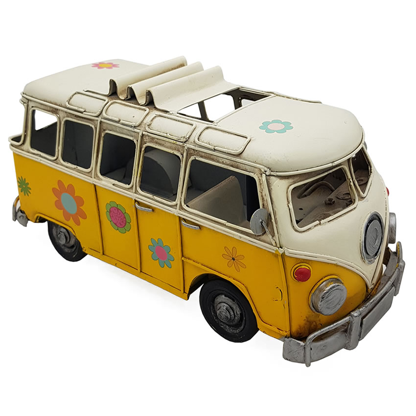 Dekoratif Metal Vosvos Minibüs El Yapımı ve Vintage