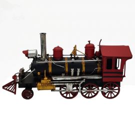 Büyük Boy Dekoratif El Yapımı Metal Buharlı Lokomotif