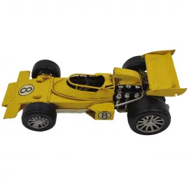 Dekoratif Retro El Yapımı Metal Formula 1 Yarış Arabası