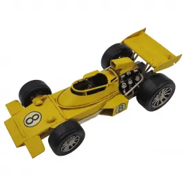 Dekoratif Retro El Yapımı Metal Formula 1 Yarış Arabası