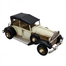 Vintage Klasik Model Metal Araba - El Yapımı Dekoratif Eskitme Minyatür Otomobil