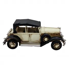 Vintage Klasik Model Metal Araba - El Yapımı Dekoratif Eskitme Minyatür Otomobil