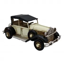 Vintage Klasik Model Metal Araba - El Yapımı Dekoratif Eskitme Minyatür Otomobil
