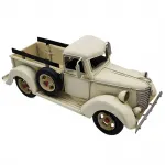 Dekoratif Metal Vintage Kamyonet - Krem