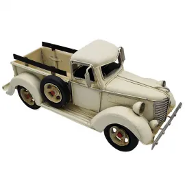 Dekoratif Metal Vintage Kamyonet - Krem